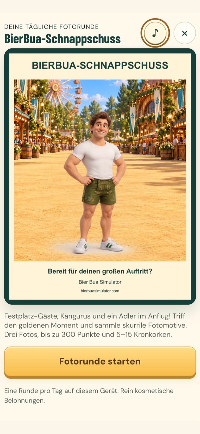 BierBua Schnappschuss-Funktion